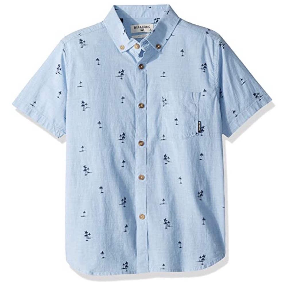 Billabong - Palm Tree Design -Short Sleeved Button Down